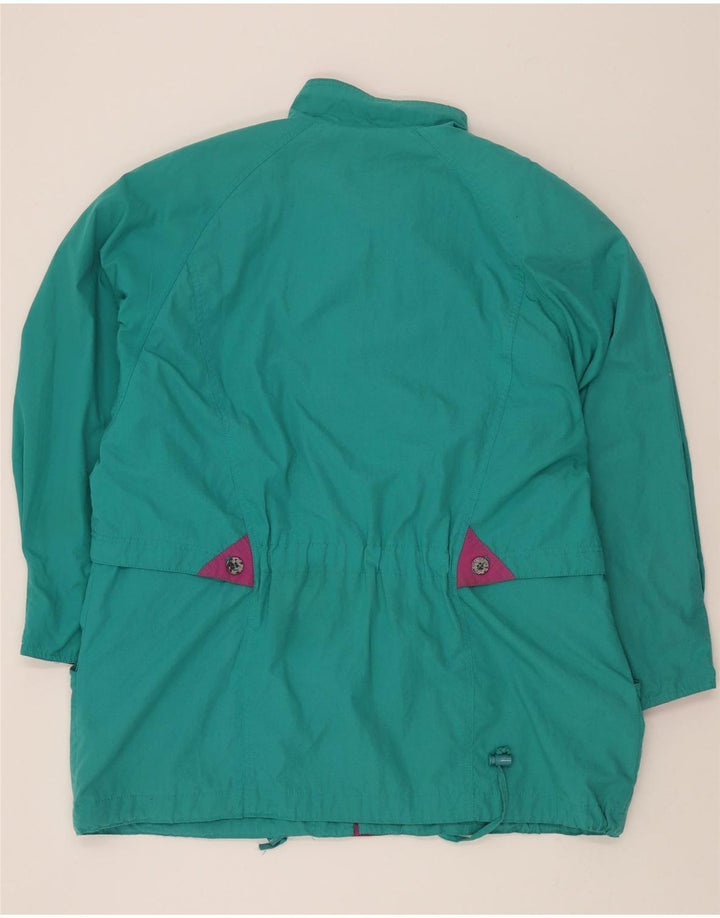 VINTAGE Womens Windbreaker Coat EU 48 2XL Turquoise Polyester Vintage Vintage and Second-Hand Vintage from Messina Hembry 
