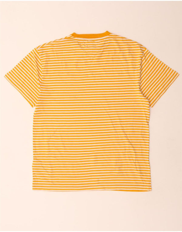 T-shirt da uomo Tommy Hilfiger Top piccola in cotone a righe gialle