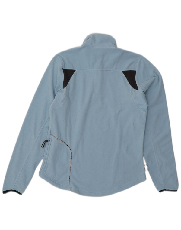 Maglione in pile da donna Adidas Climawarm Zip Neck UK 10 Small Blue Colourblock