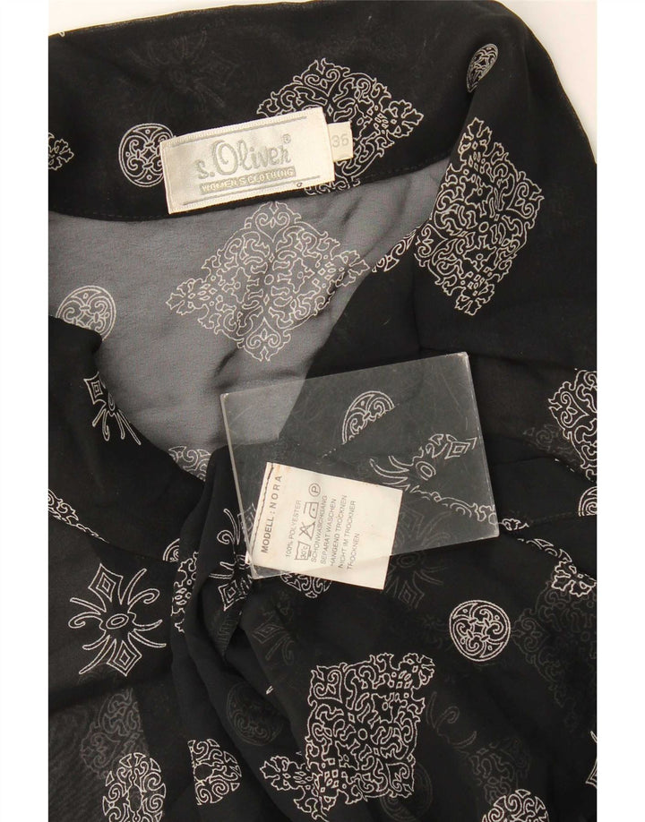 Camicetta a camicia lunga da donna S.Oliver EU 36 Piccolo poliestere floreale nero