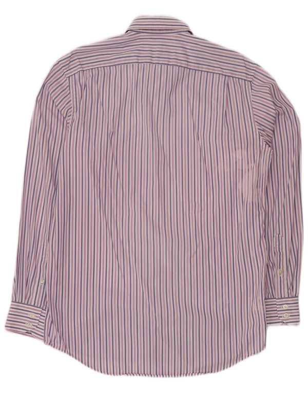 Camicia da uomo LACOSTE taglia 39 cotone a righe viola medio