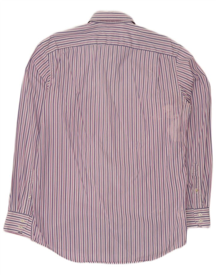 Camicia da uomo LACOSTE taglia 39 cotone a righe viola medio