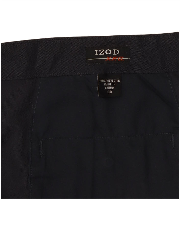 Pantaloncini casual con ancoraggio da uomo Izod W38 XL poliestere blu navy