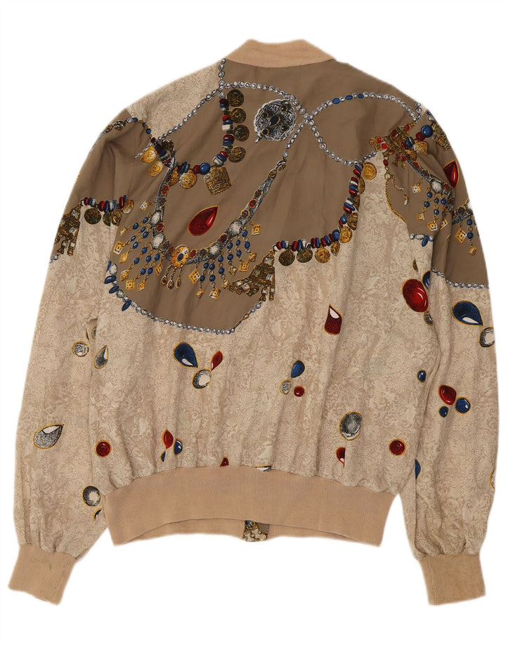 Giubbotto bomber grafico da donna Marcello Cioni IT 50 XL Beige Colourblock