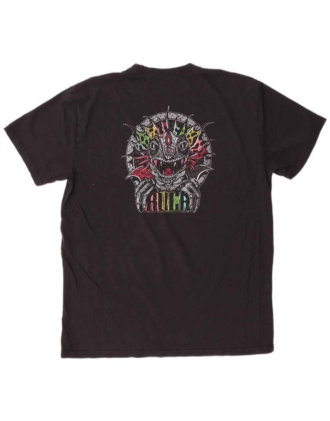 T-shirt grafica da uomo con vestibilità rilassata RVCA, taglia grande, nera