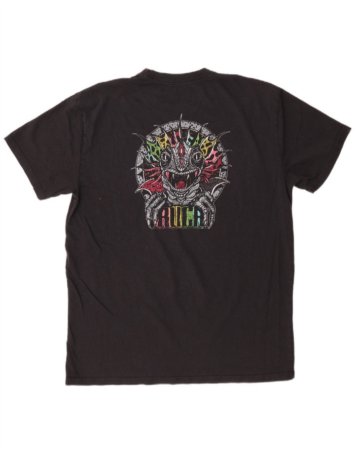 T-shirt grafica da uomo con vestibilità rilassata RVCA, taglia grande, nera