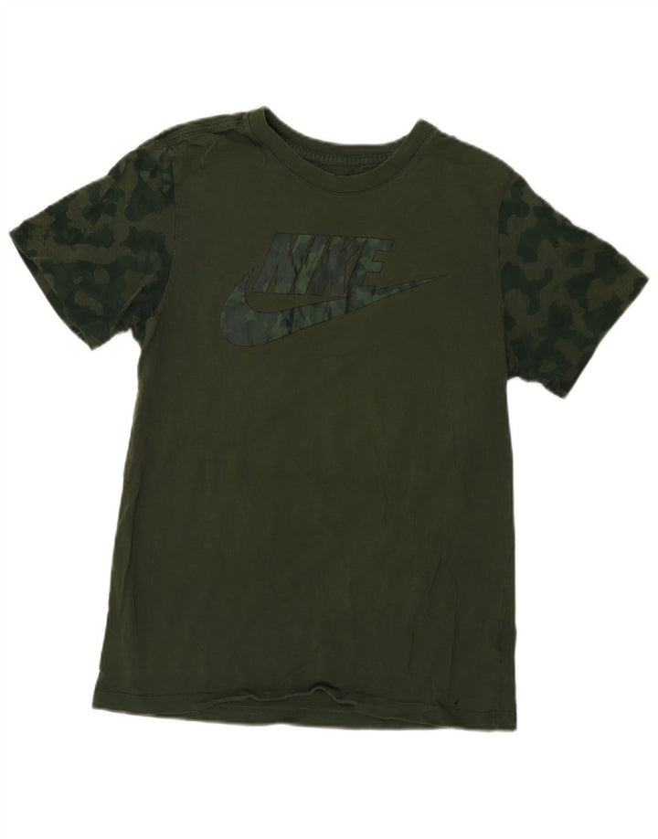 T-shirt grafica da uomo Nike Top Small verde mimetico