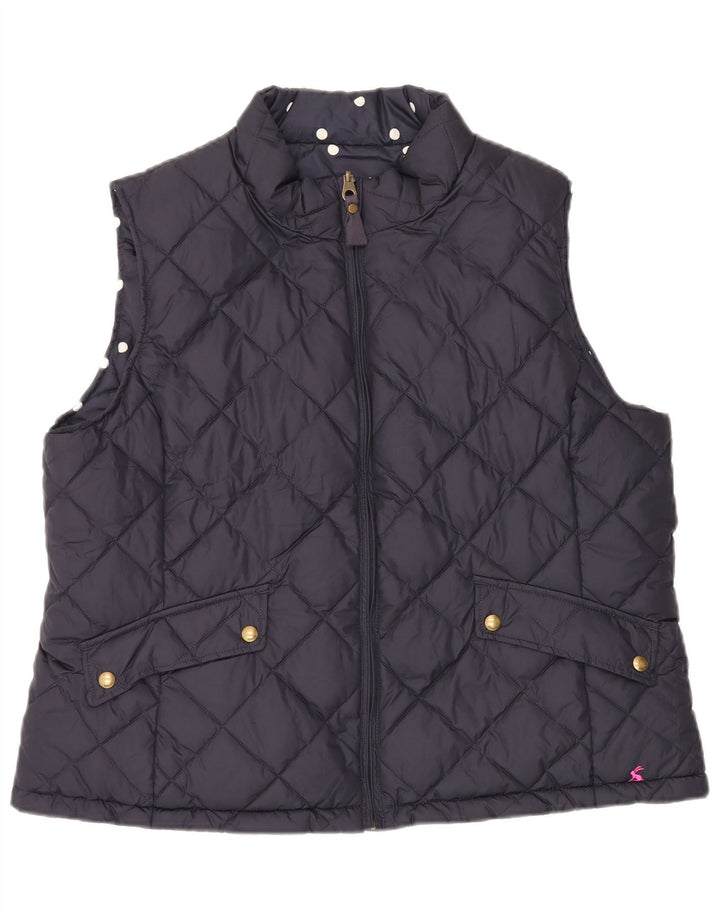 Gilet imbottito reversibile da donna Joules UK 20 2XL poliestere blu navy