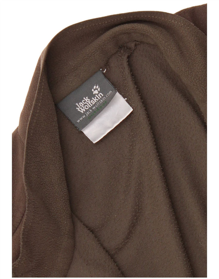 Maglione in pile da uomo con zip intera Jack Wolfskin, grande marrone