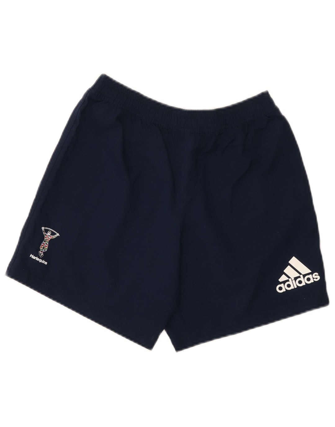 Pantaloncini sportivi grafici da uomo Adidas piccoli in poliestere blu navy