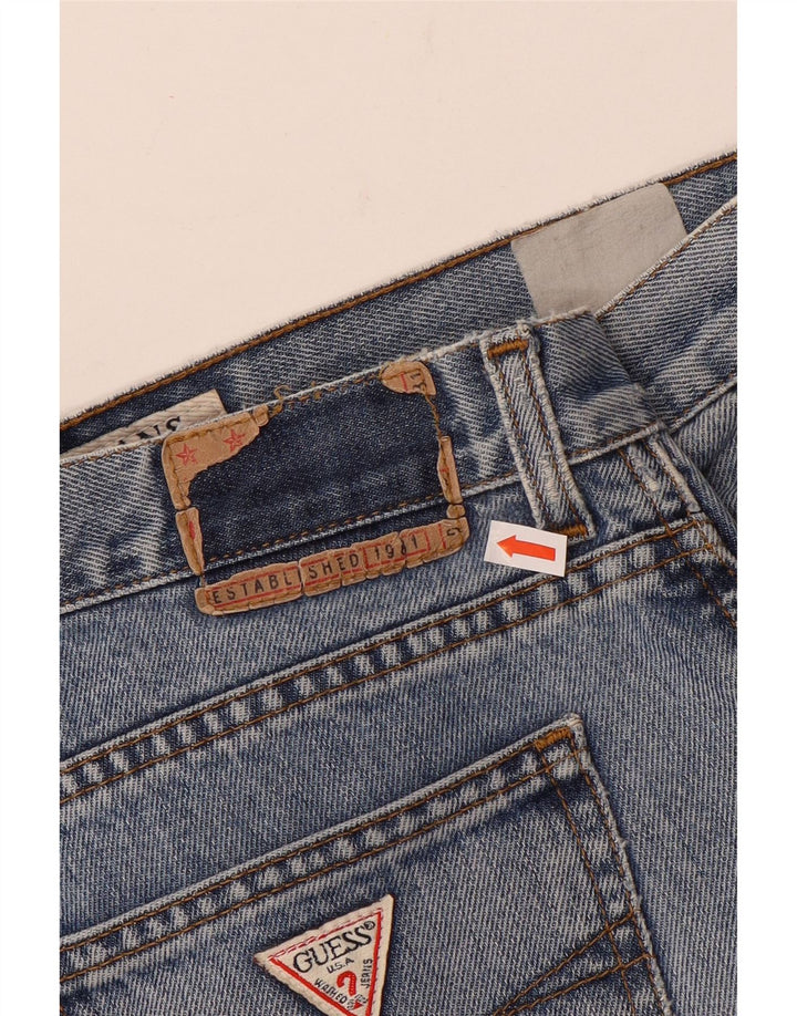 Jeans dritti invecchiati Guess da uomo W34 L31 Blu