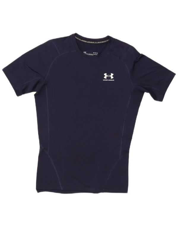 Maglietta da uomo UNDER ARMOUR Heat Gear Top medio blu navy sintetico