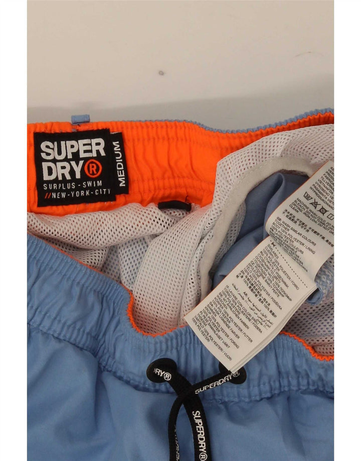 Pantaloncini da bagno da uomo Superdry in poliestere blu medio