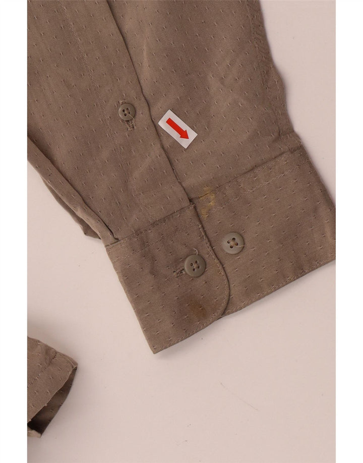 Camicia da uomo Pierre Cardin taglia 17 17 1/2 XL Rayon maculato grigio