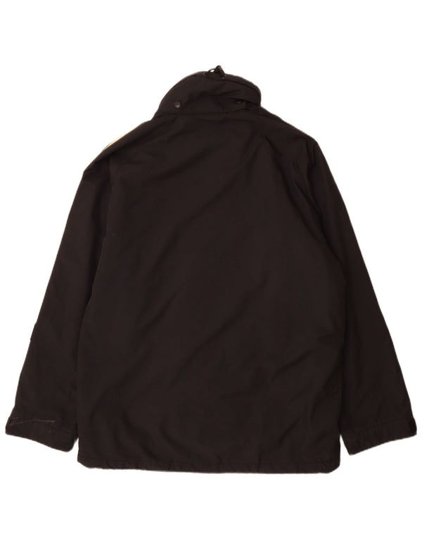 Giacca a vento con cappuccio da uomo Adidas UK 40/42 media nera in poliammide