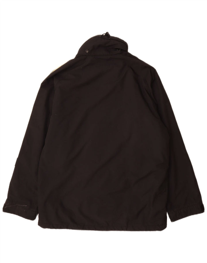 Giacca a vento con cappuccio da uomo Adidas UK 40/42 media nera in poliammide