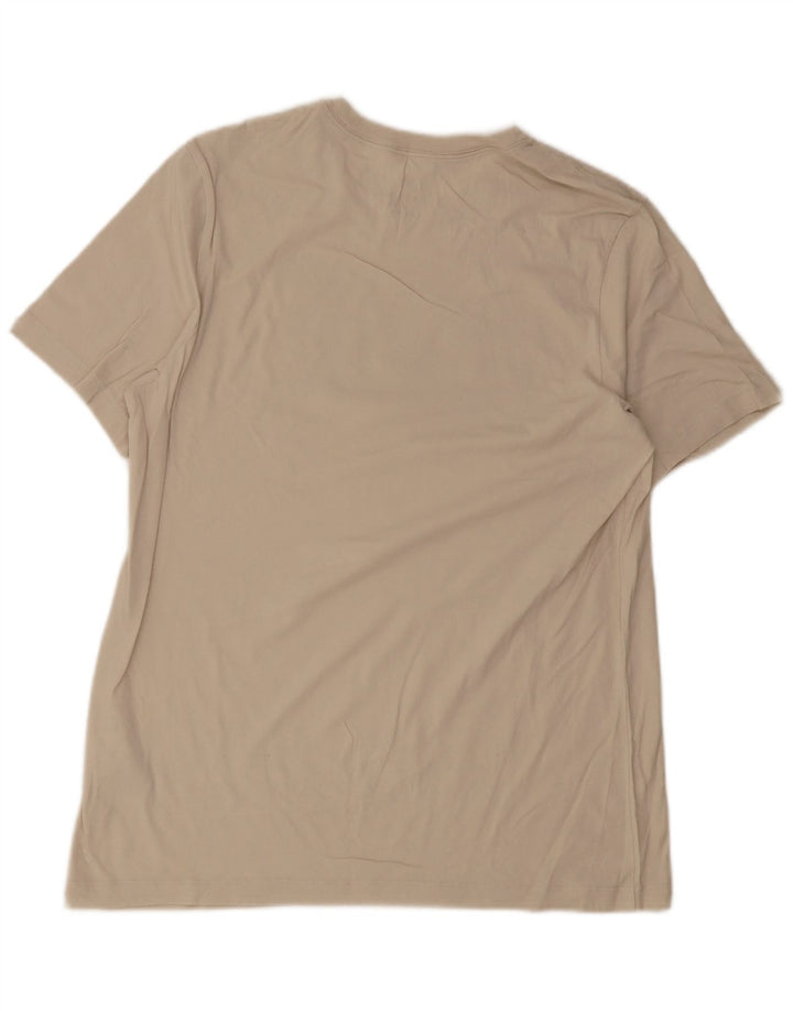 T-shirt grafica da uomo Nike Top grande in cotone beige
