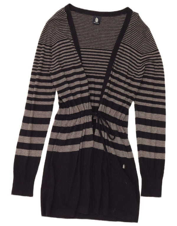Maglione cardigan lungo da donna Marina Yachting UK 14 Large Black Striped