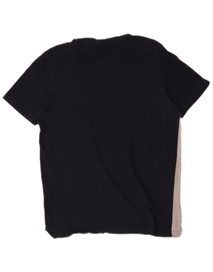 T-shirt da uomo Jack & Jones Top in cotone color block blu medio