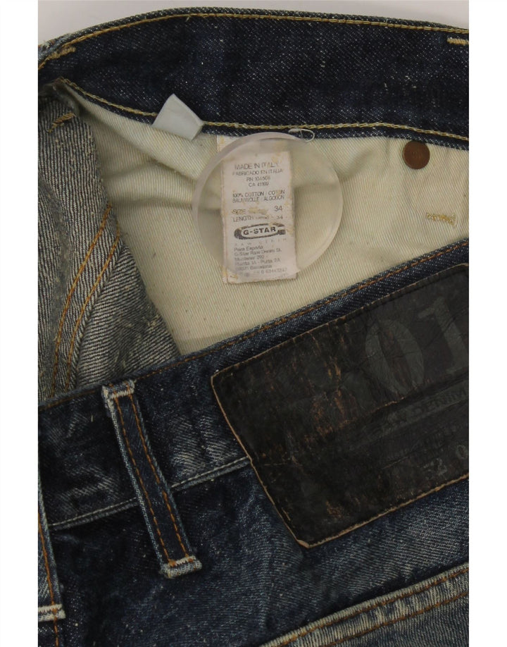 Pantaloncini di jeans da uomo G-Star W34 grande cotone blu