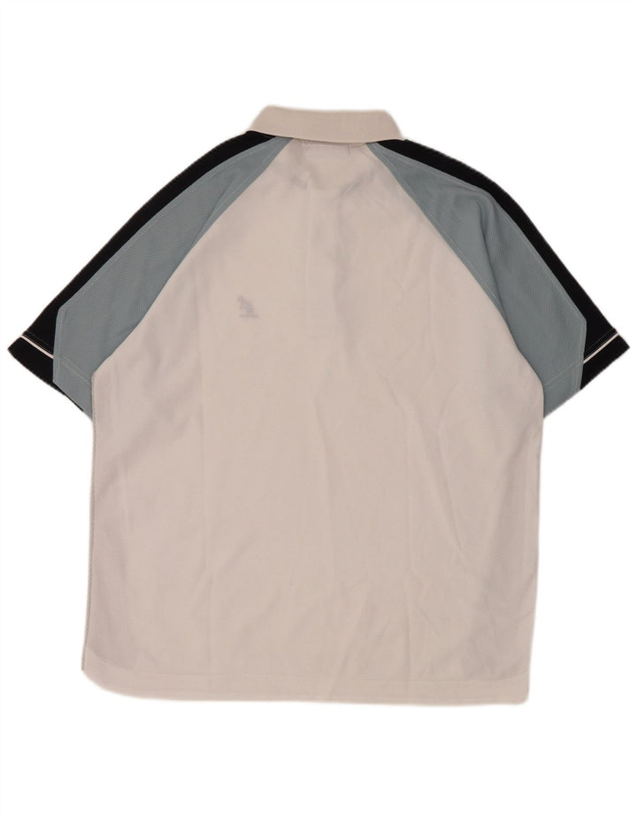 Polo da uomo AUSTRALIAN L'ALPINA Large in poliestere color block bianco