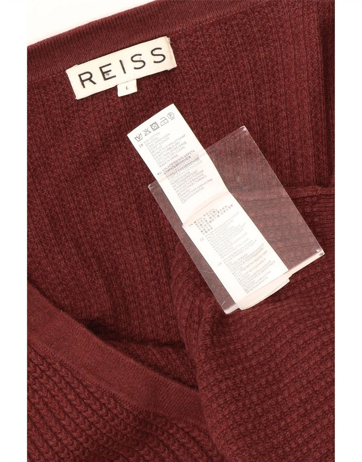 Maglione cardigan da uomo REISS grande cotone marrone