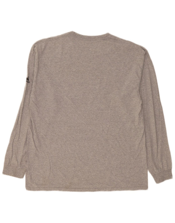 Adidas Atlanta Falcons Graphic Top manica lunga da uomo in cotone grigio grande