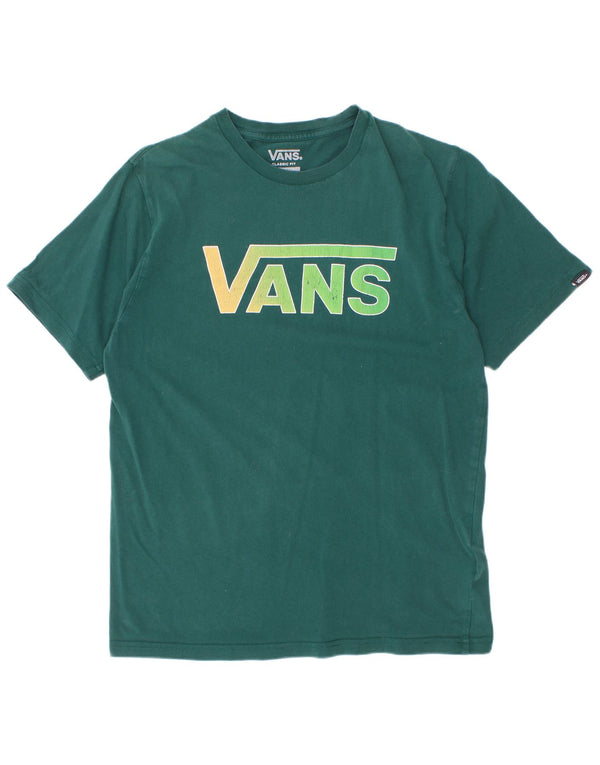 T-shirt grafica Vans da bambino con vestibilità classica, 12-13 anni, taglia grande, in cotone verde