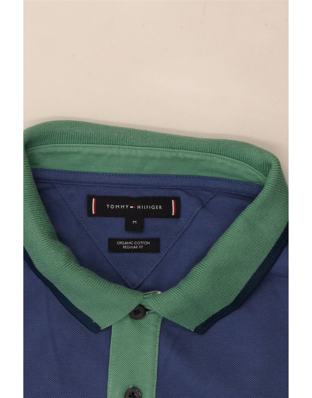 TOMMY HILFIGER Polo da uomo vestibilità regolare in cotone blu medio