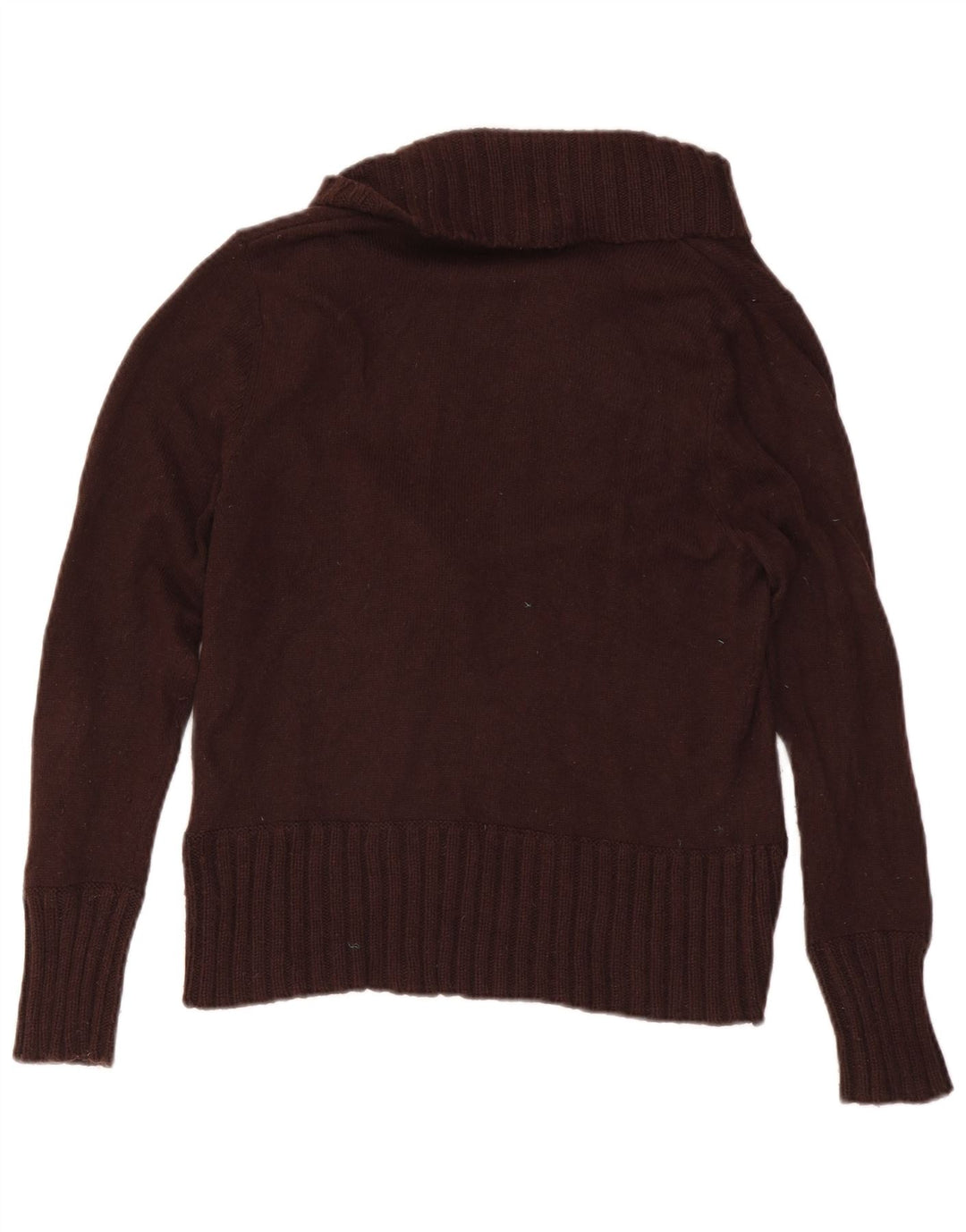 Maglione cardigan da donna Marks & Spencer UK 16 grande cotone marrone