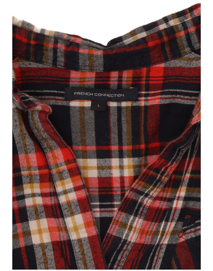 Camicia in flanella da donna French Connection UK 14 Grande plaid multicolore