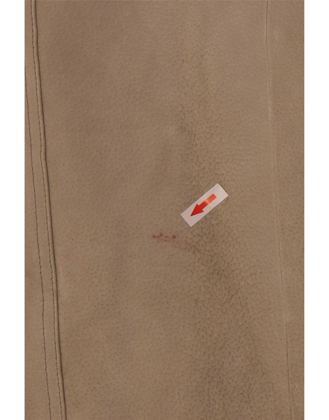M. Flues Camicia da uomo in pelle scamosciata Camicia grande in pelle beige
