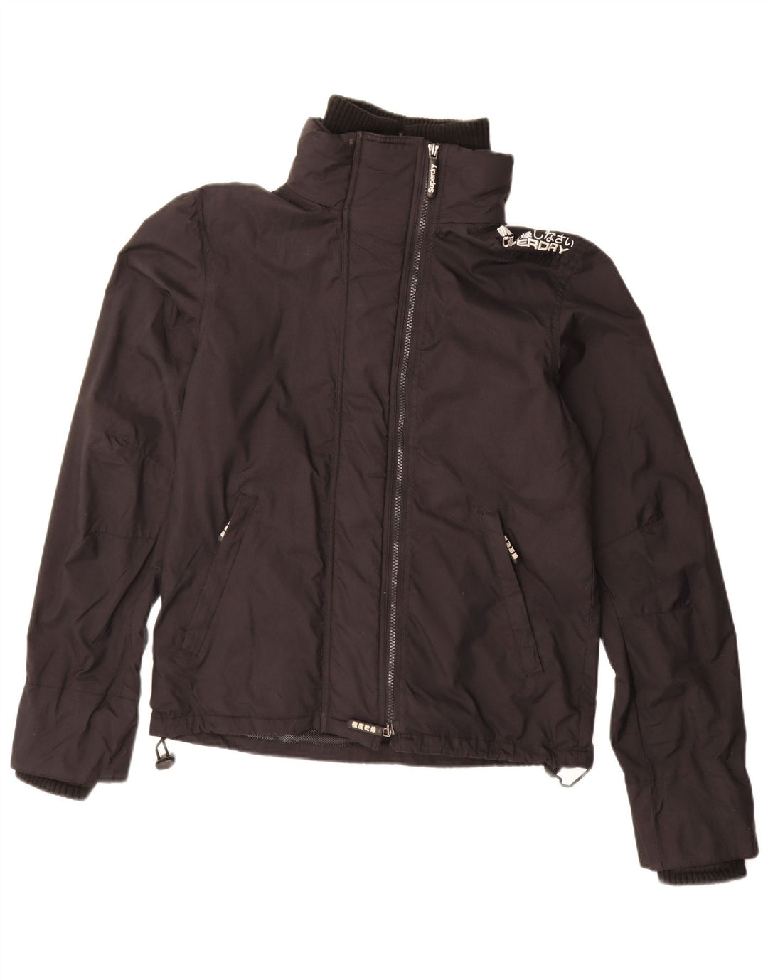 Giacca antipioggia grafica da uomo Superdry UK 36 Small nylon nero