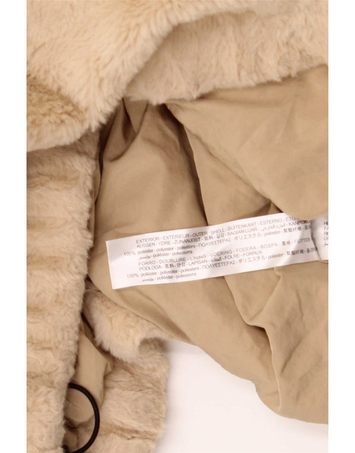 Maglione oversize con cappuccio da donna Zara con orsacchiotto UK 14 Poliestere beige medio