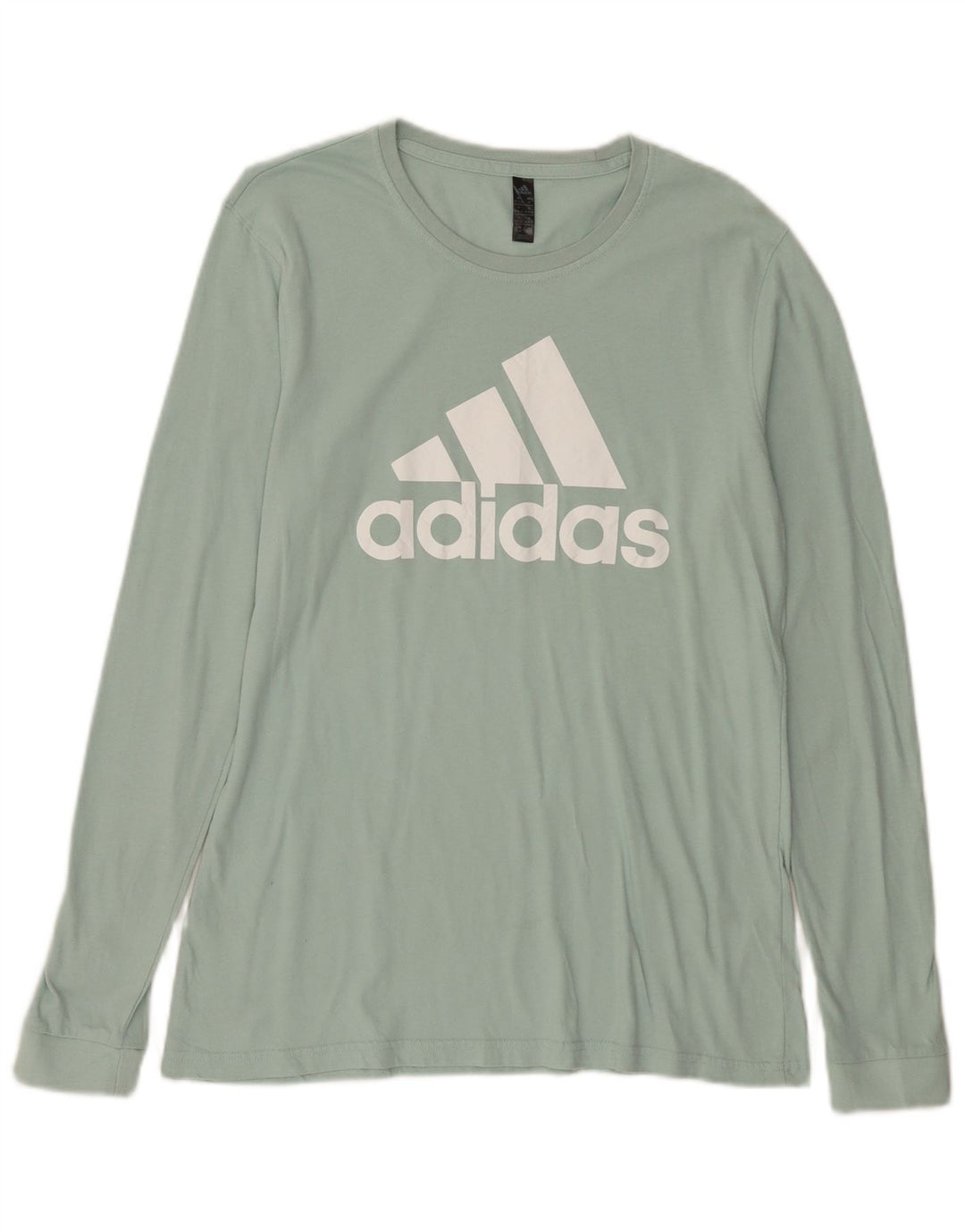 Top grafico da donna ADIDAS manica lunga UK 12/14 Verde medio