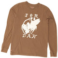 Top grafico da uomo Jordan a maniche lunghe in cotone marrone medio