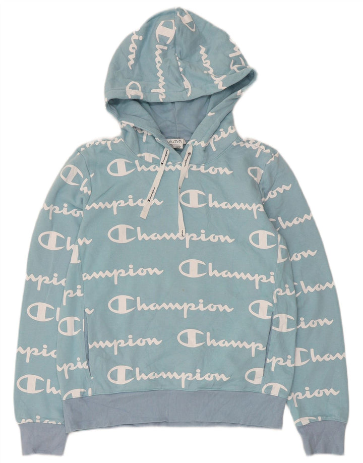 Maglione con cappuccio grafico da donna CHAMPION UK 12 Blu medio