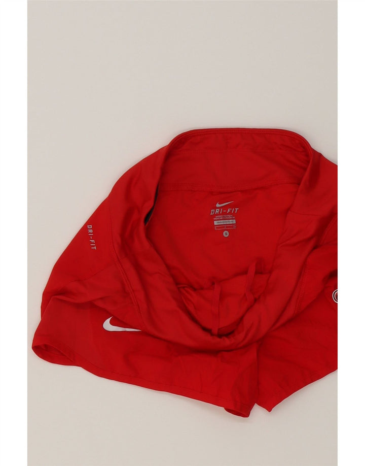 NIKE Womens Dri Fit Graphic Sport Shorts UK 10 Small  Red Polyester Vintage Nike and Second-Hand Nike from Messina Hembry 