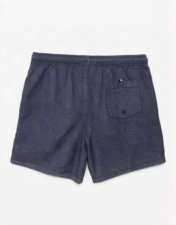 Pantaloncini da bagno da uomo Marks & Spencer piccoli in poliestere geometrico blu navy