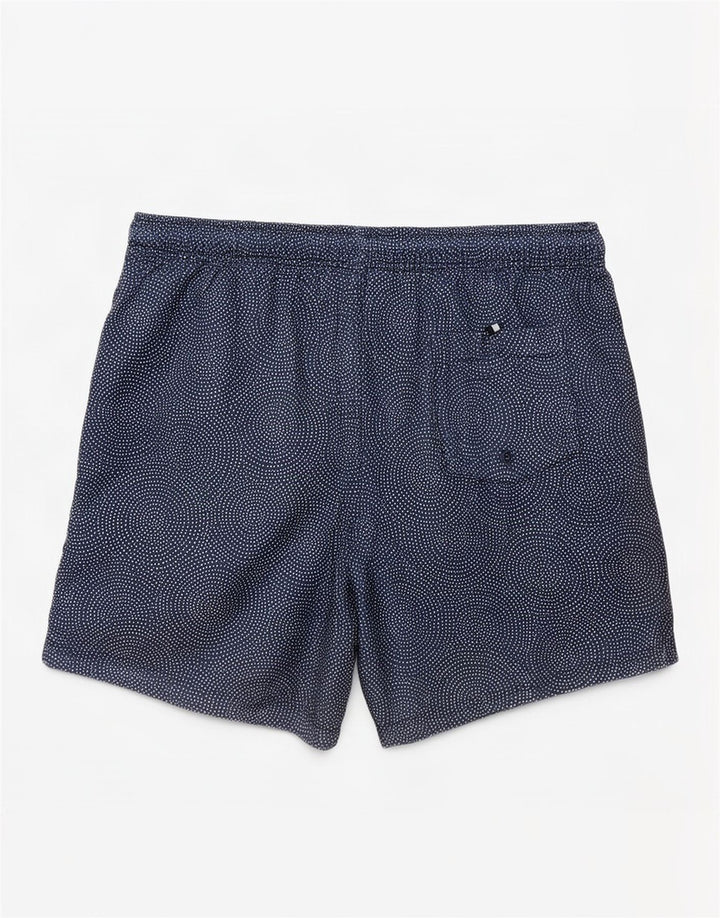 Pantaloncini da bagno da uomo Marks & Spencer piccoli in poliestere geometrico blu navy