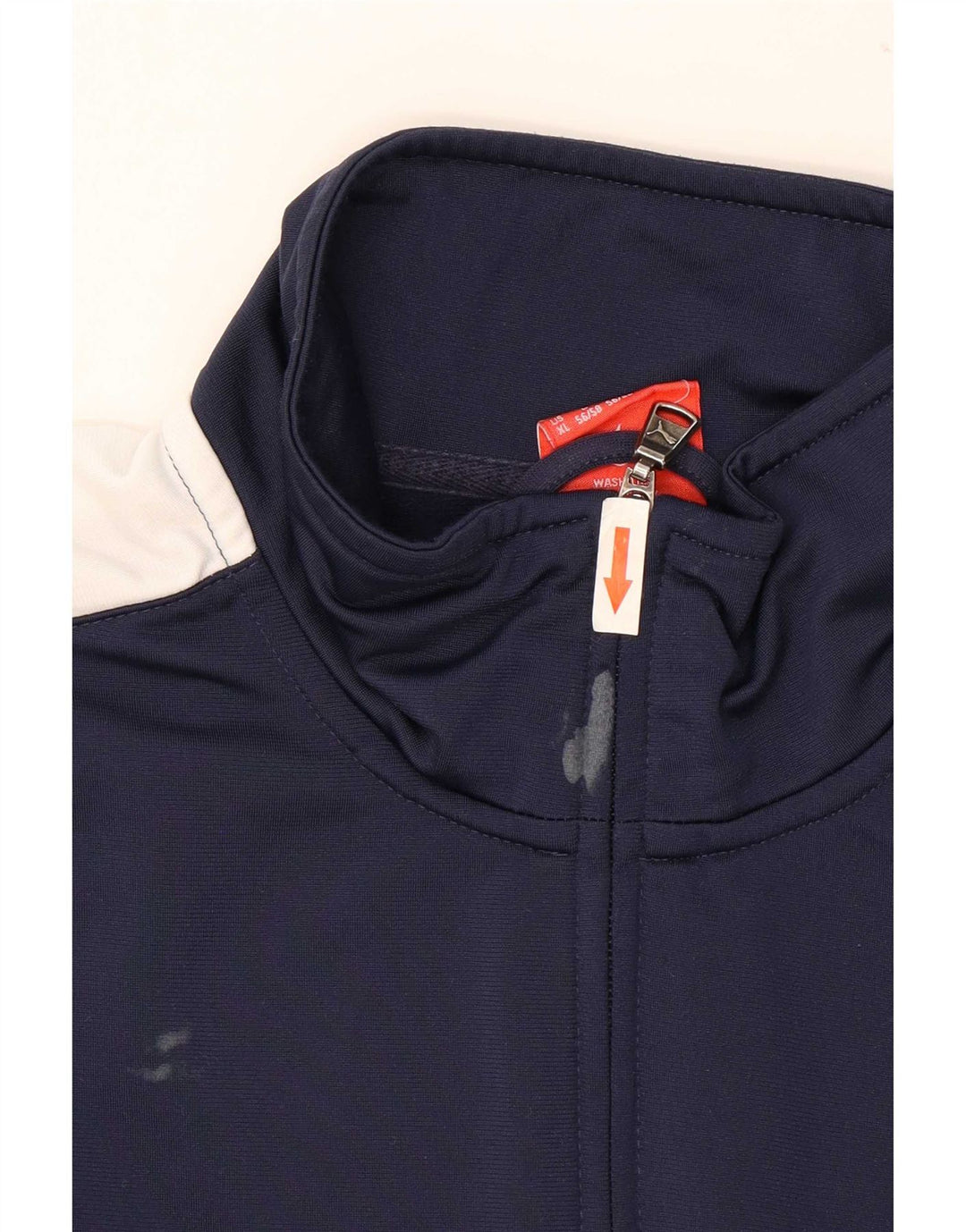 Giacca da tuta da uomo Puma XL in poliestere color block blu navy