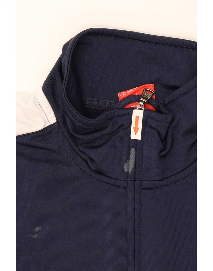 Giacca da tuta da uomo Puma XL in poliestere color block blu navy