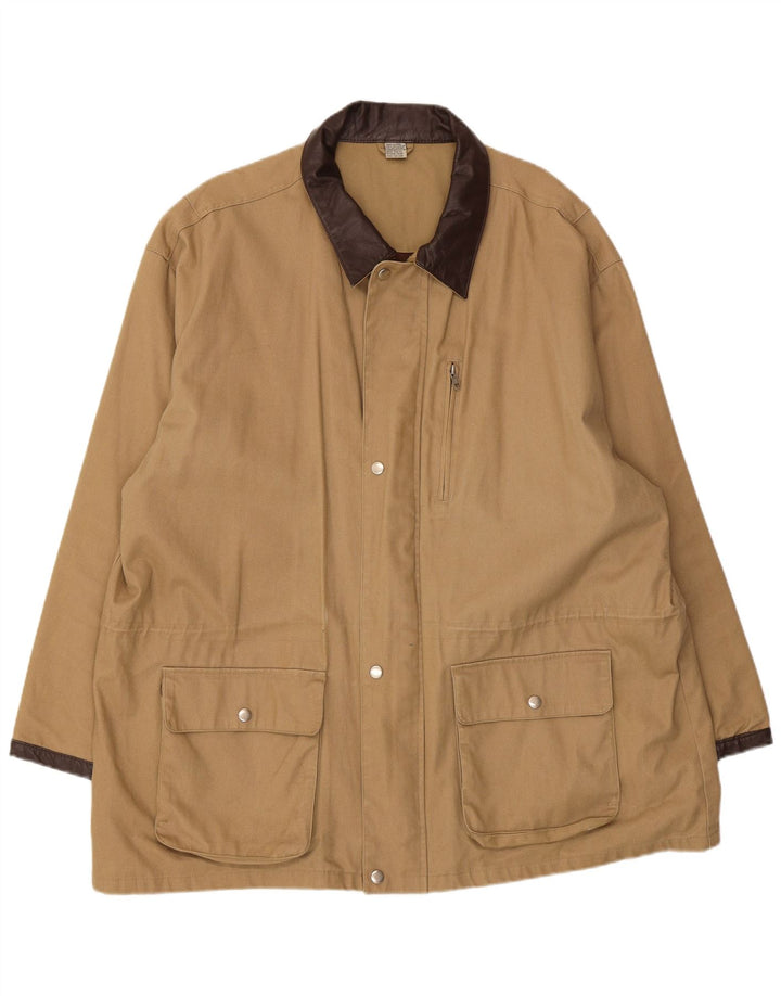 Giacca utilitaria vintage da uomo UK 44 2XL Cotone color block beige