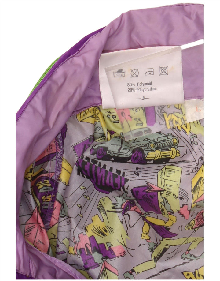 J JEANTEX Giacca antipioggia da uomo vestibilità ampia UK 40 Large Purple Colourblock