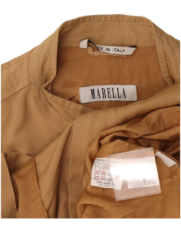 Giacca pratica da donna Marella UK 14 grande cotone beige