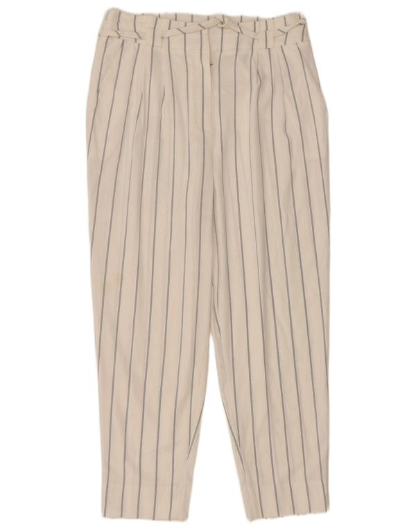 Pantaloni corti da donna MINT VELVET UK 10 Small W32 L25 a righe bianche
