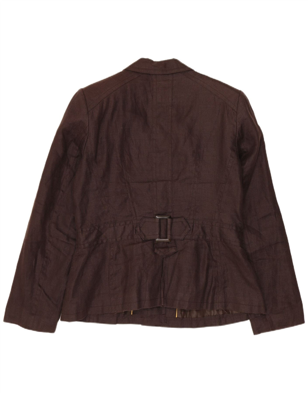 Giacca blazer da donna a 1 bottone Zara UK 18 XL Ramie marrone
