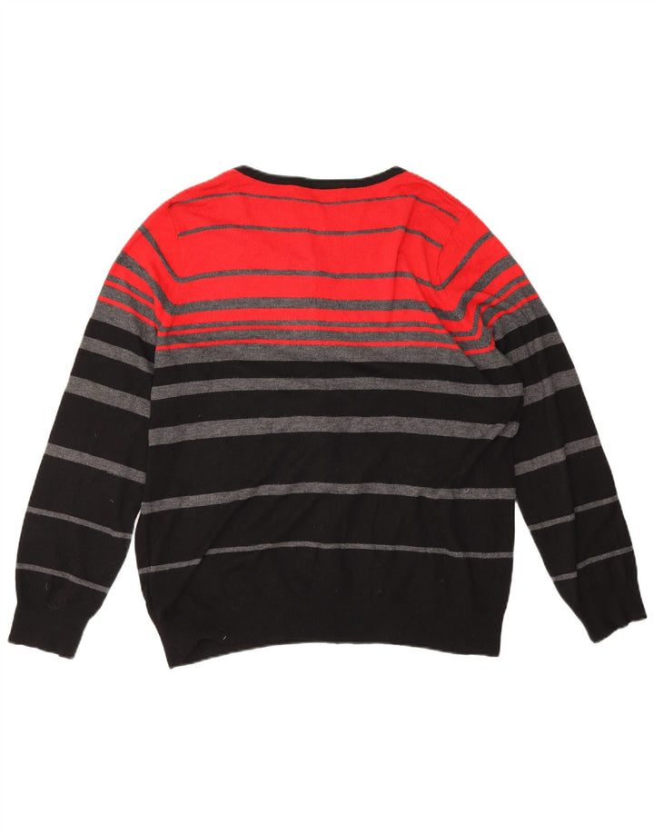 Maglione cardigan da donna Marks & Spencer UK 16 Viscosa a righe rosse grandi