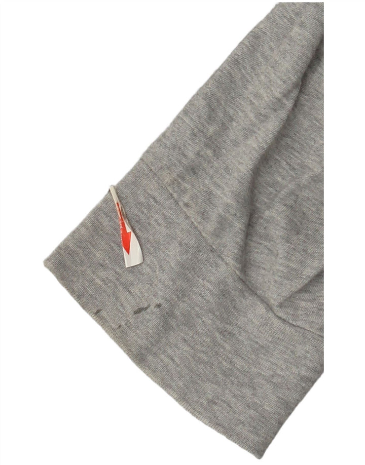 Levi's Top grafico da uomo a maniche lunghe in cotone grigio medio