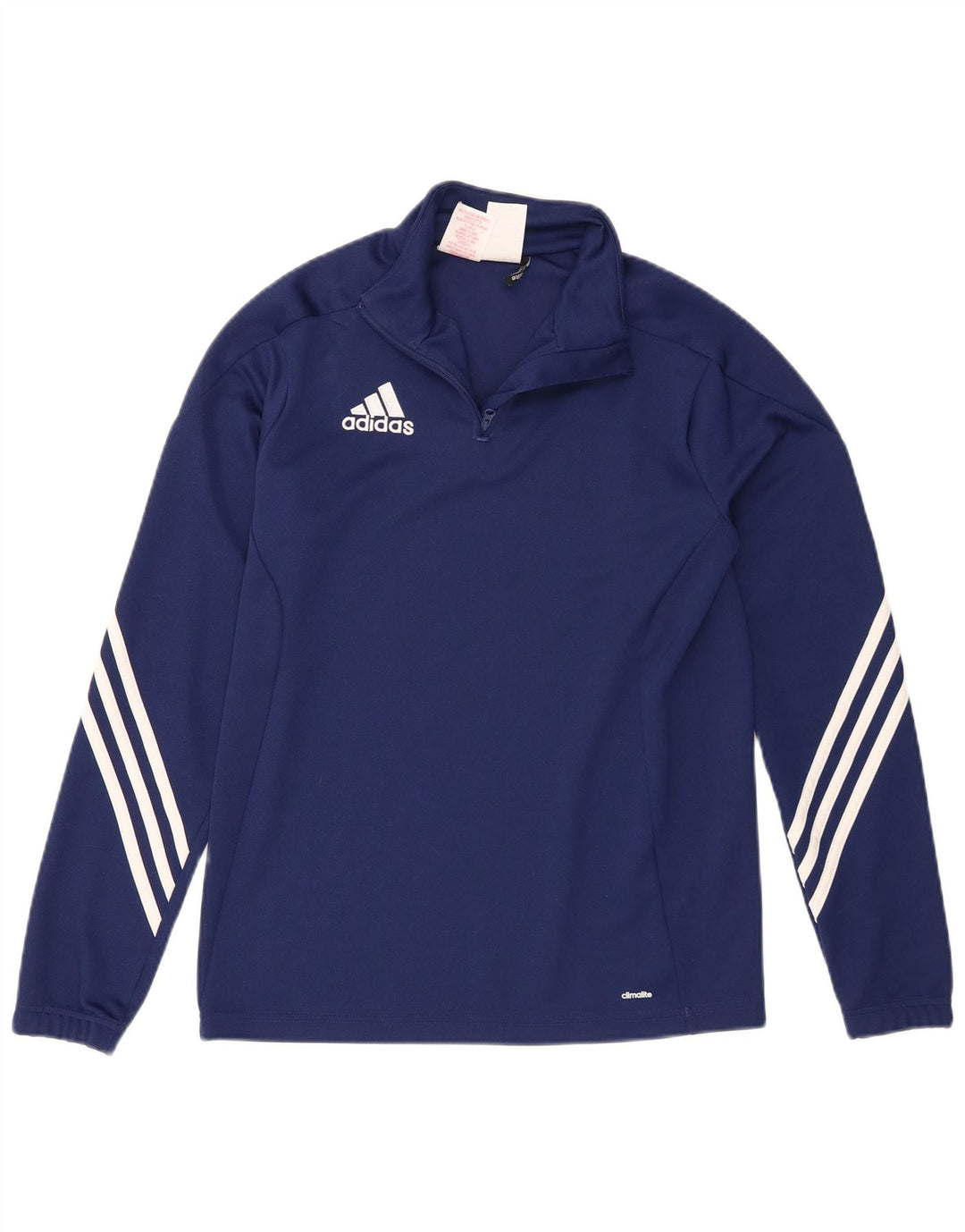 Top della tuta pullover Adidas Climalite da ragazzo 13-14 anni XL Blu navy